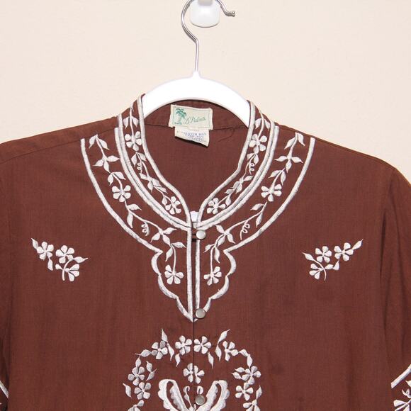 Vintage D'Palms Embroidered Ethnic Style Tunic Top Size 14 Small Flaw - Picture 2 of 11